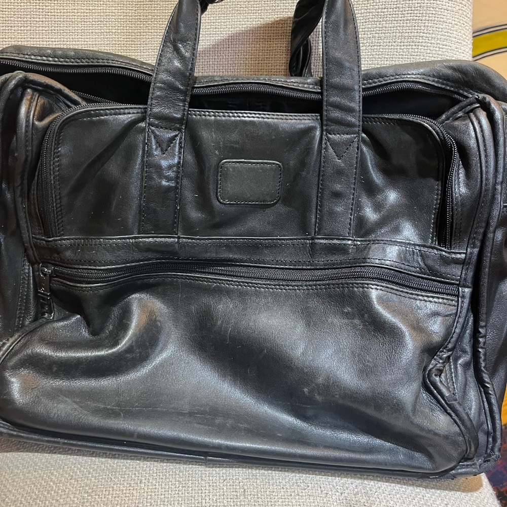 Men’s Tumi black leather briefcase